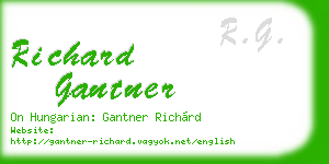 richard gantner business card